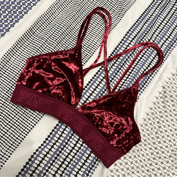 Victoria’s Secret PINK Velvet Triangle Bralette - Picture 3 of 12